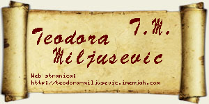 Teodora Miljušević vizit kartica